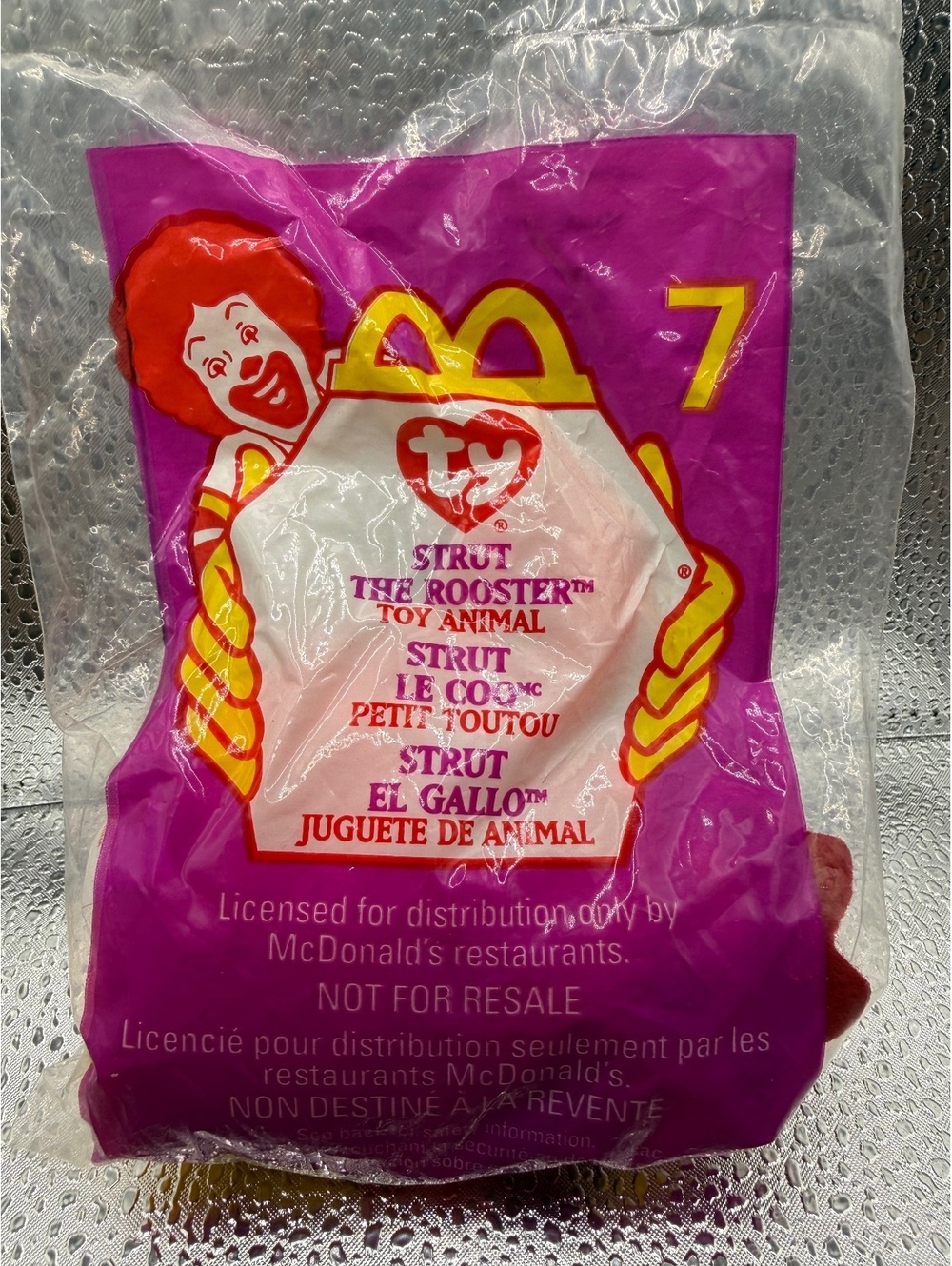 Ty McDonald's Strut The Rooster Toy Animal Beanie Baby